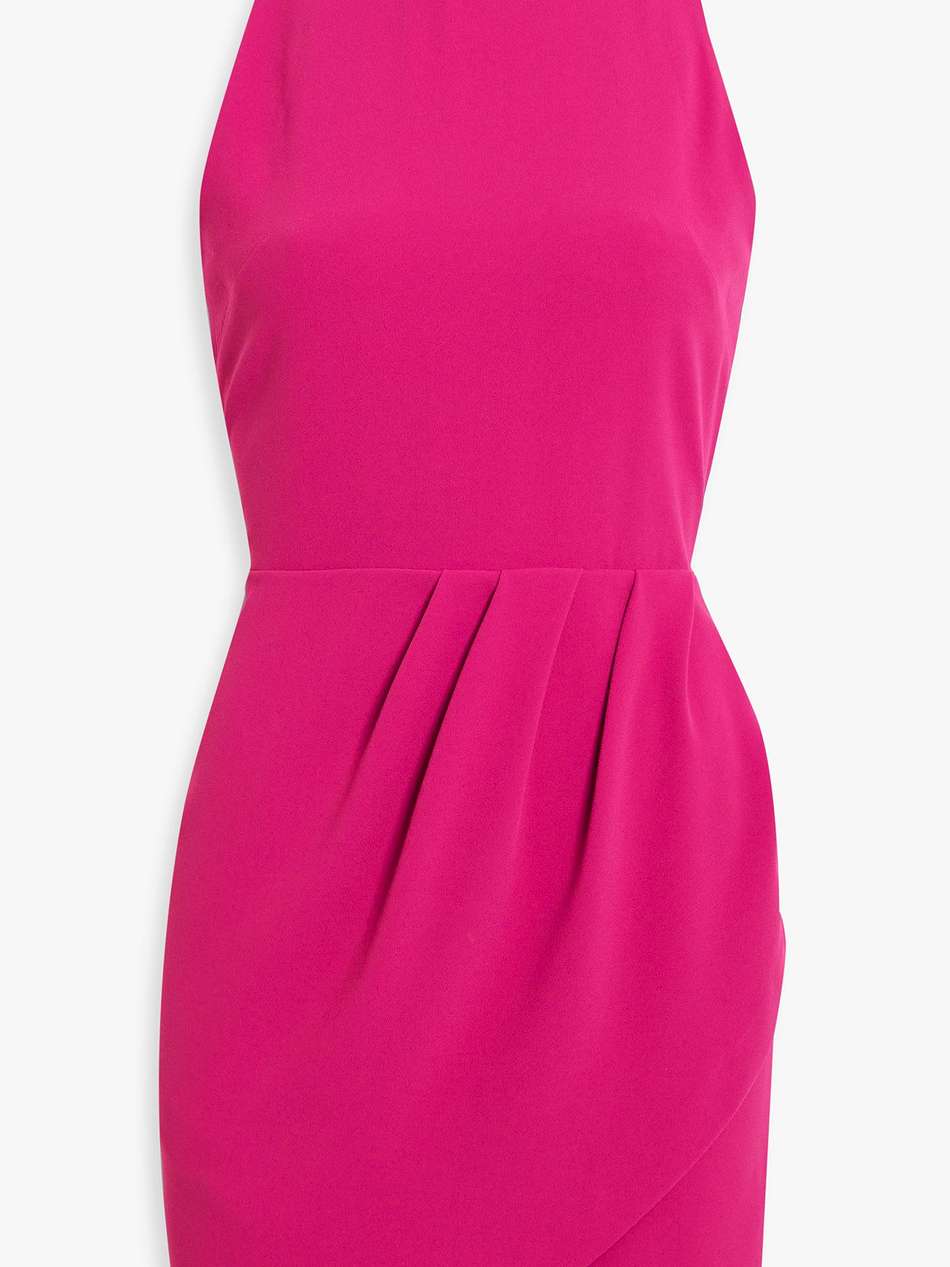 kamela pleated crepe mini dress