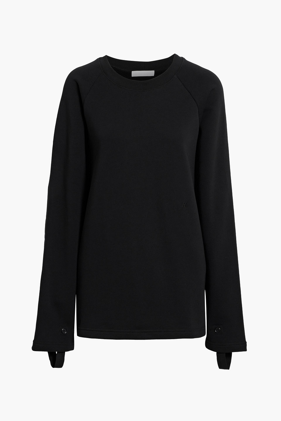 Helmut Lang French Cotton-terry Sweatshirt In Black