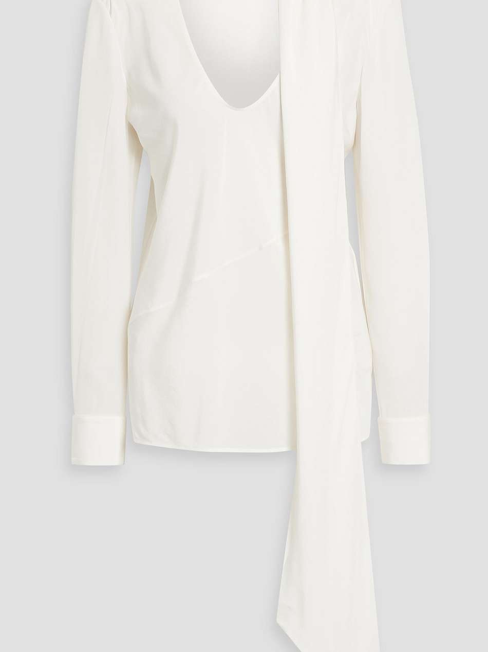silk-crepe blouse