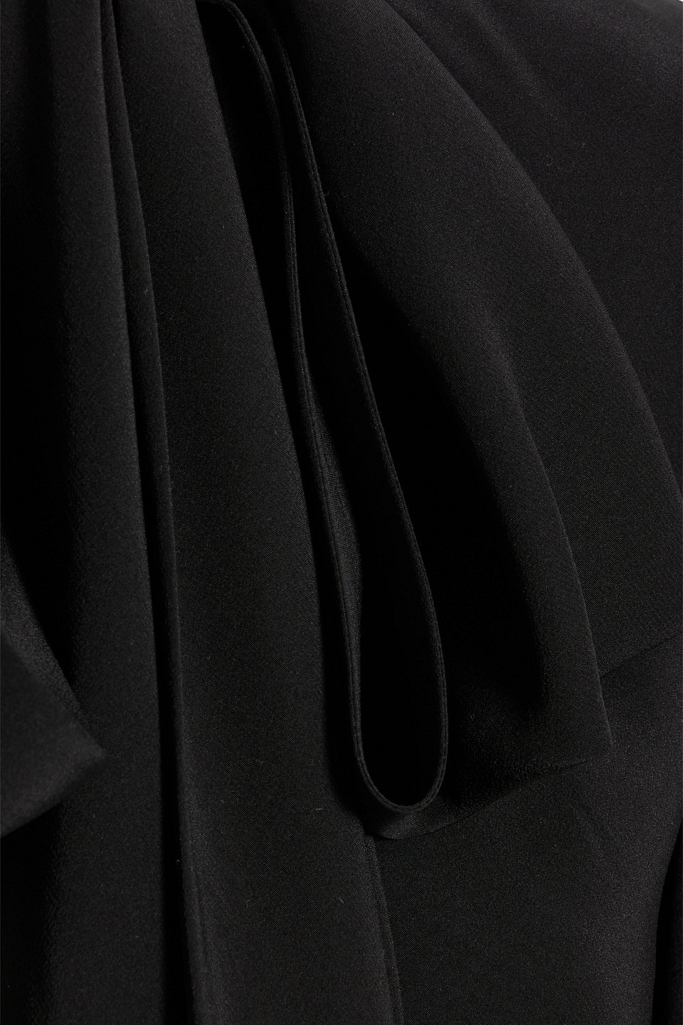 Helmut Lang Silk Crepe De Chine Dress In Black