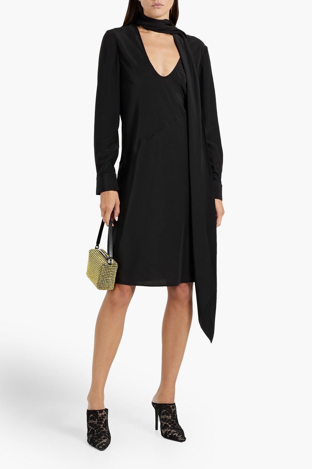 HELMUT LANG Silk crepe de chine dress