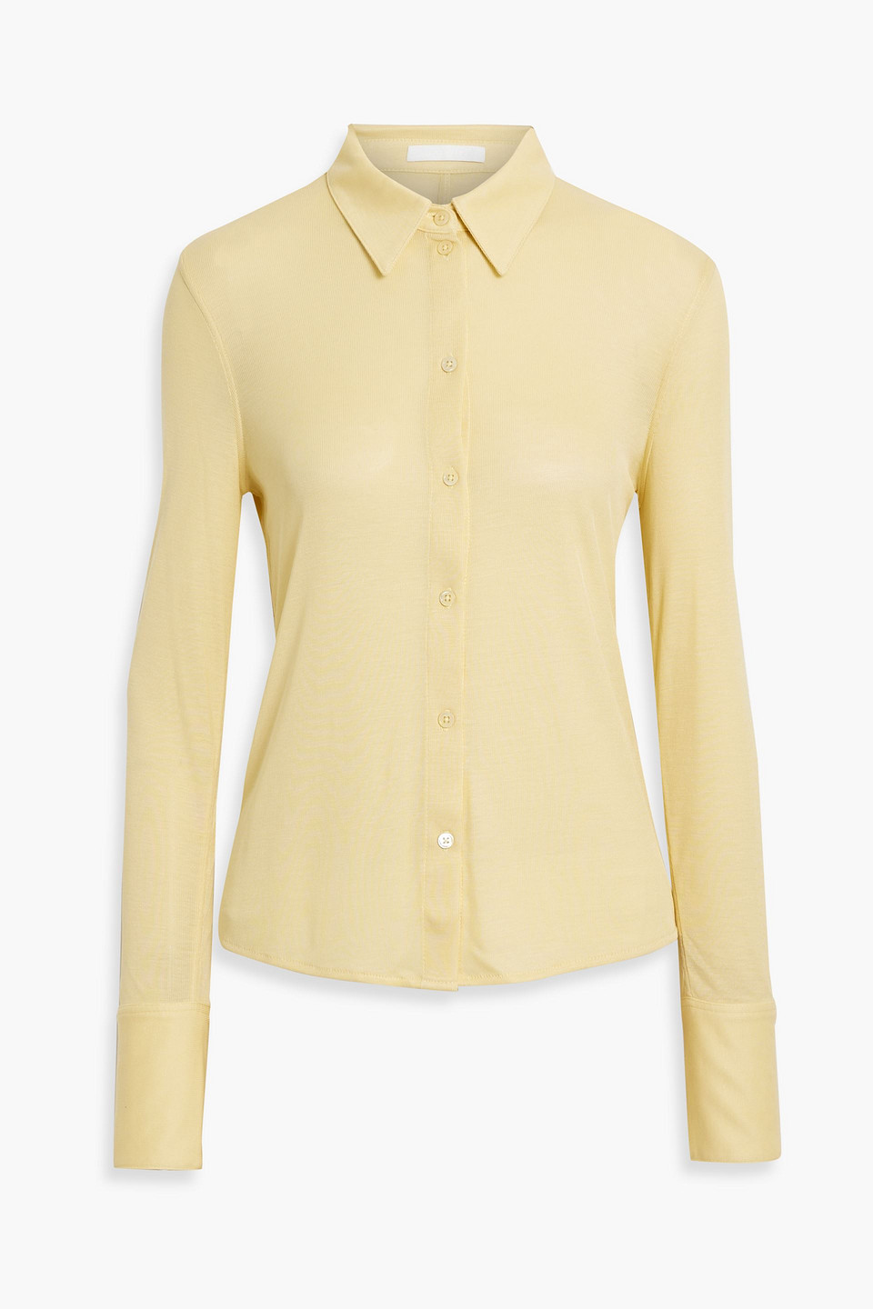 Helmut Lang Lyocell-jersey Shirt In Pastel Yellow