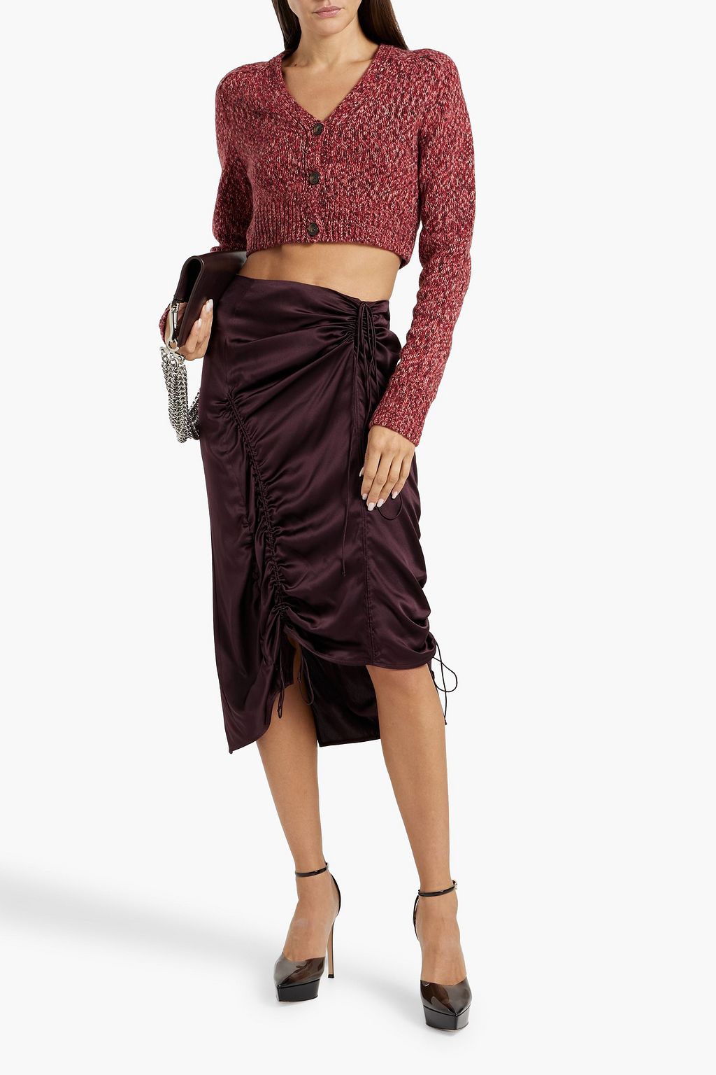 HELMUT LANG Cropped knitted cardigan