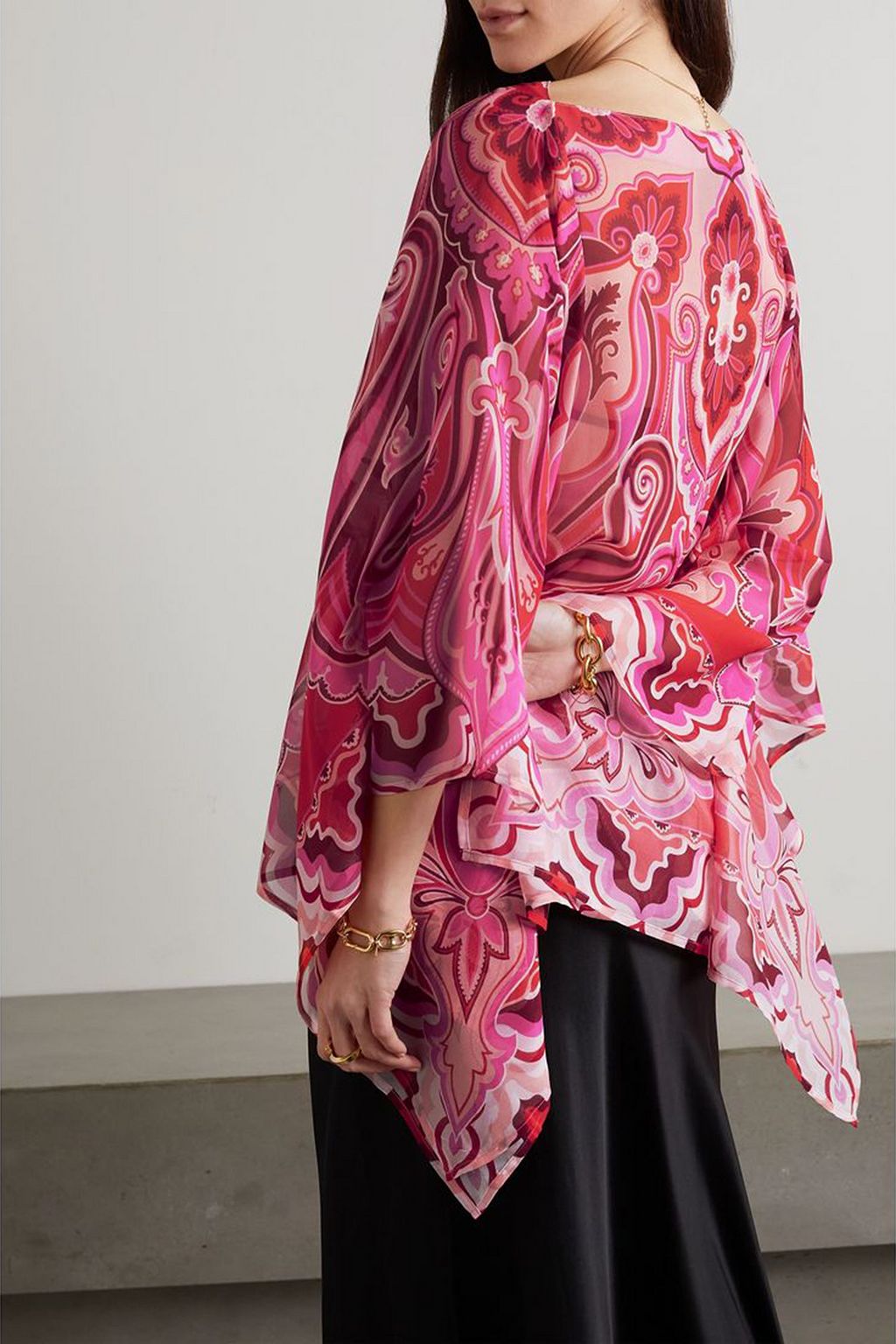 ETRO Paisley-print silk poncho