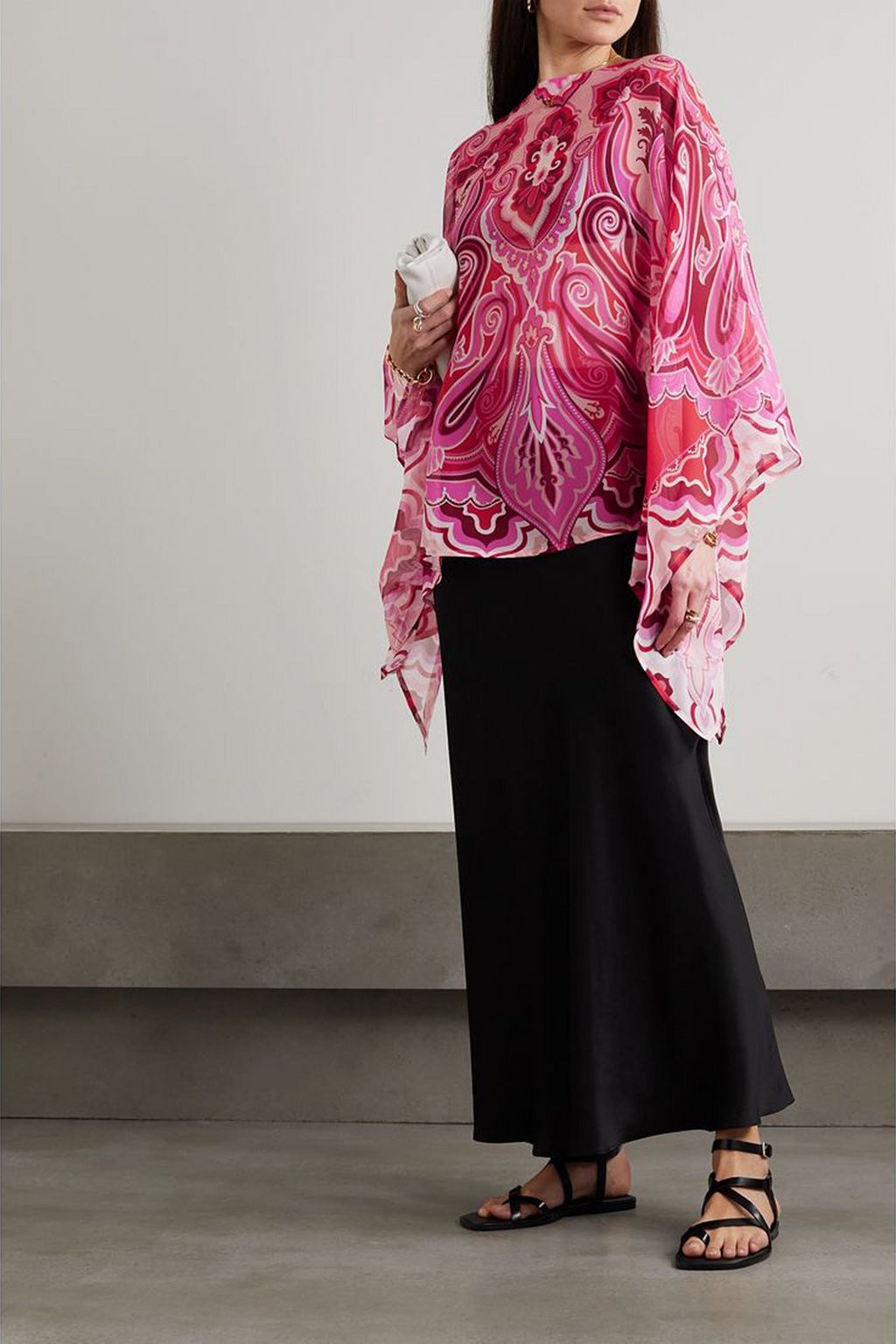 ETRO Paisley-print silk poncho