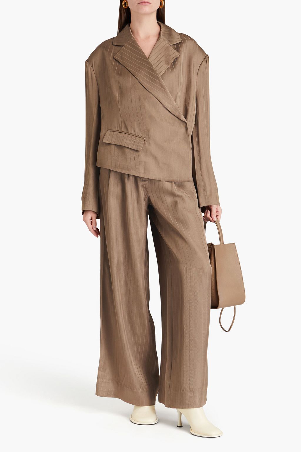 REMAIN BIRGER CHRISTENSEN Pinstriped twill blazer