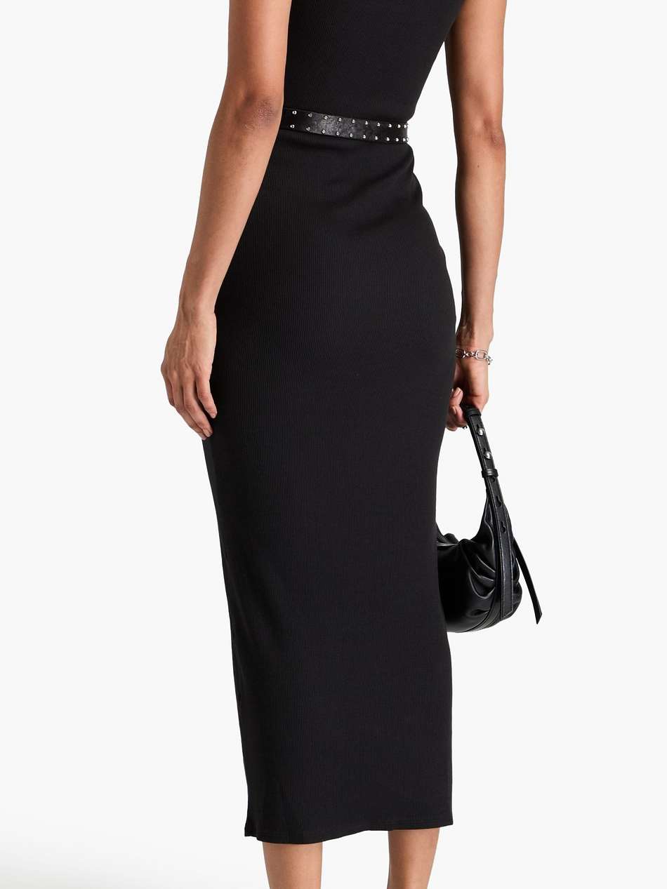 the essential ribbed stretch-pima cotton-jersey midi dress