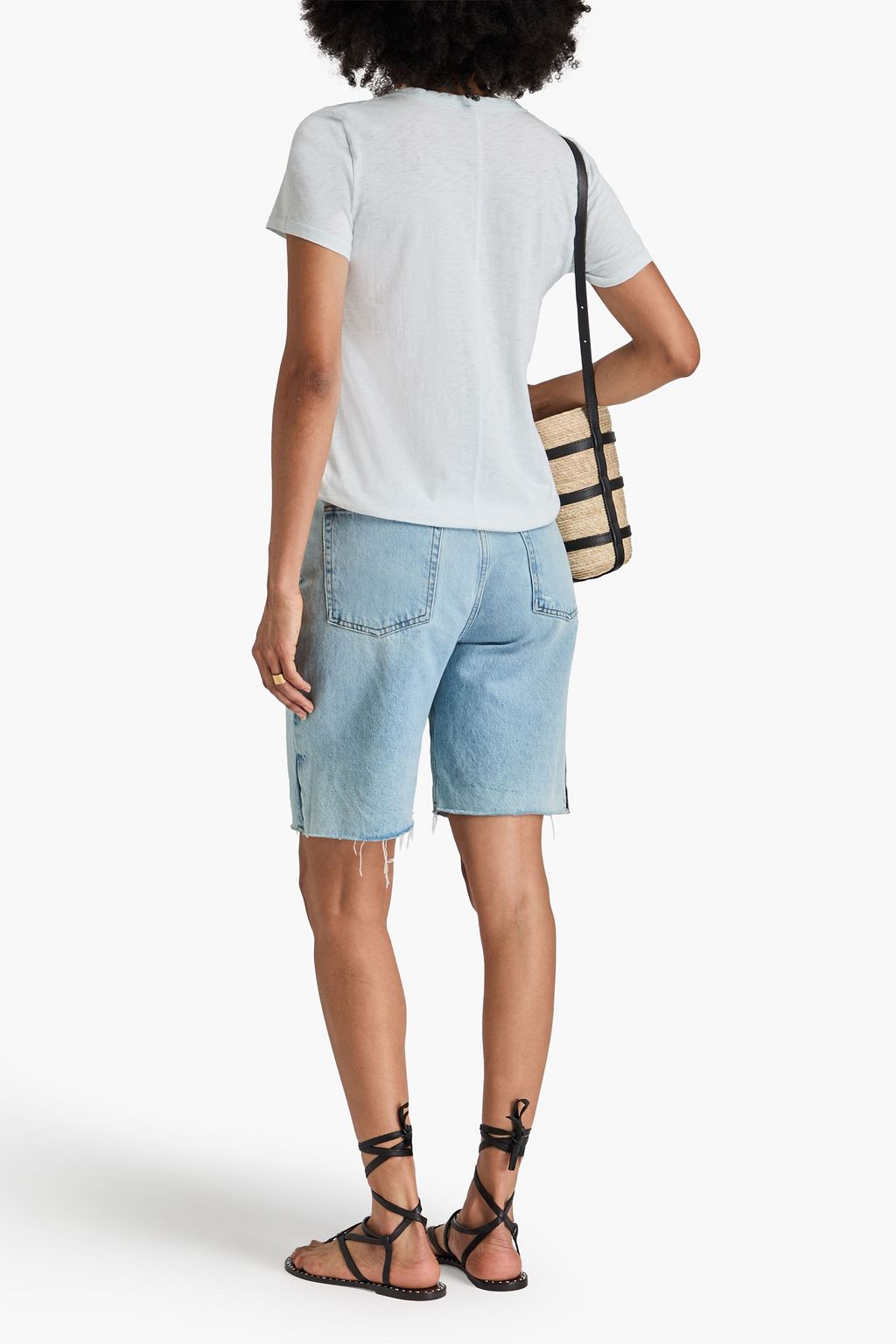 RAG & BONE تي شيرت سلوب من قطن بيما والجيرسي