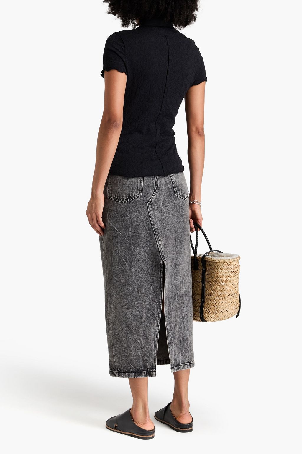 RAG & BONE قميص بولو Gemma بحبكة جاكار