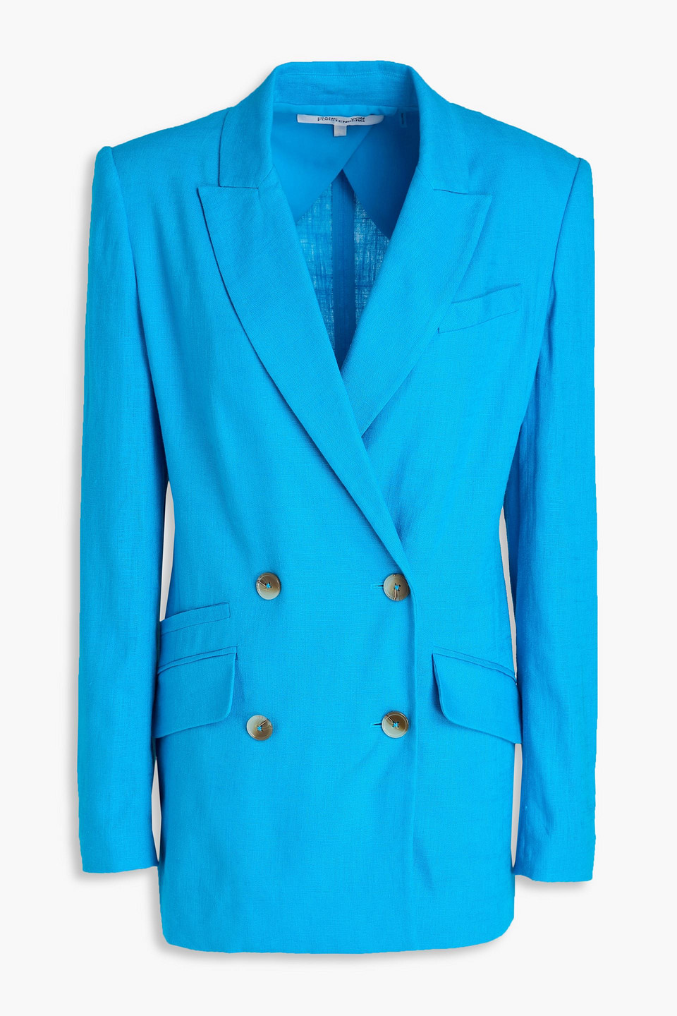 Madison double-breasted slub woven blazer