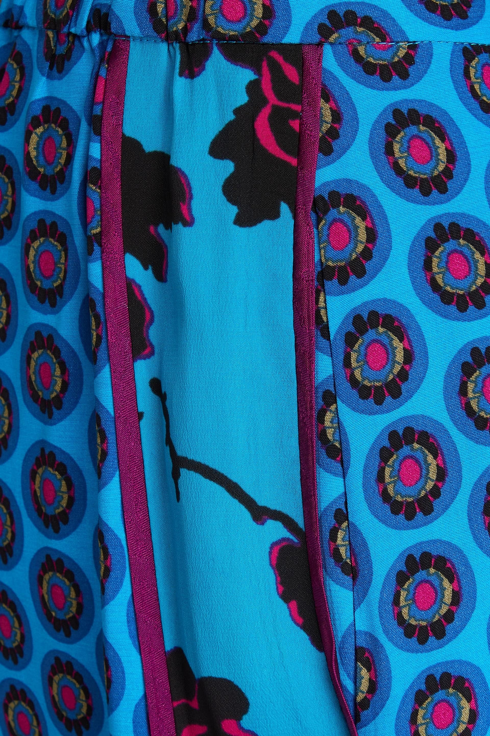 DIANE VON FURSTENBERG SARINA PRINTED CREPE DE CHINE WIDE-LEG PANTS