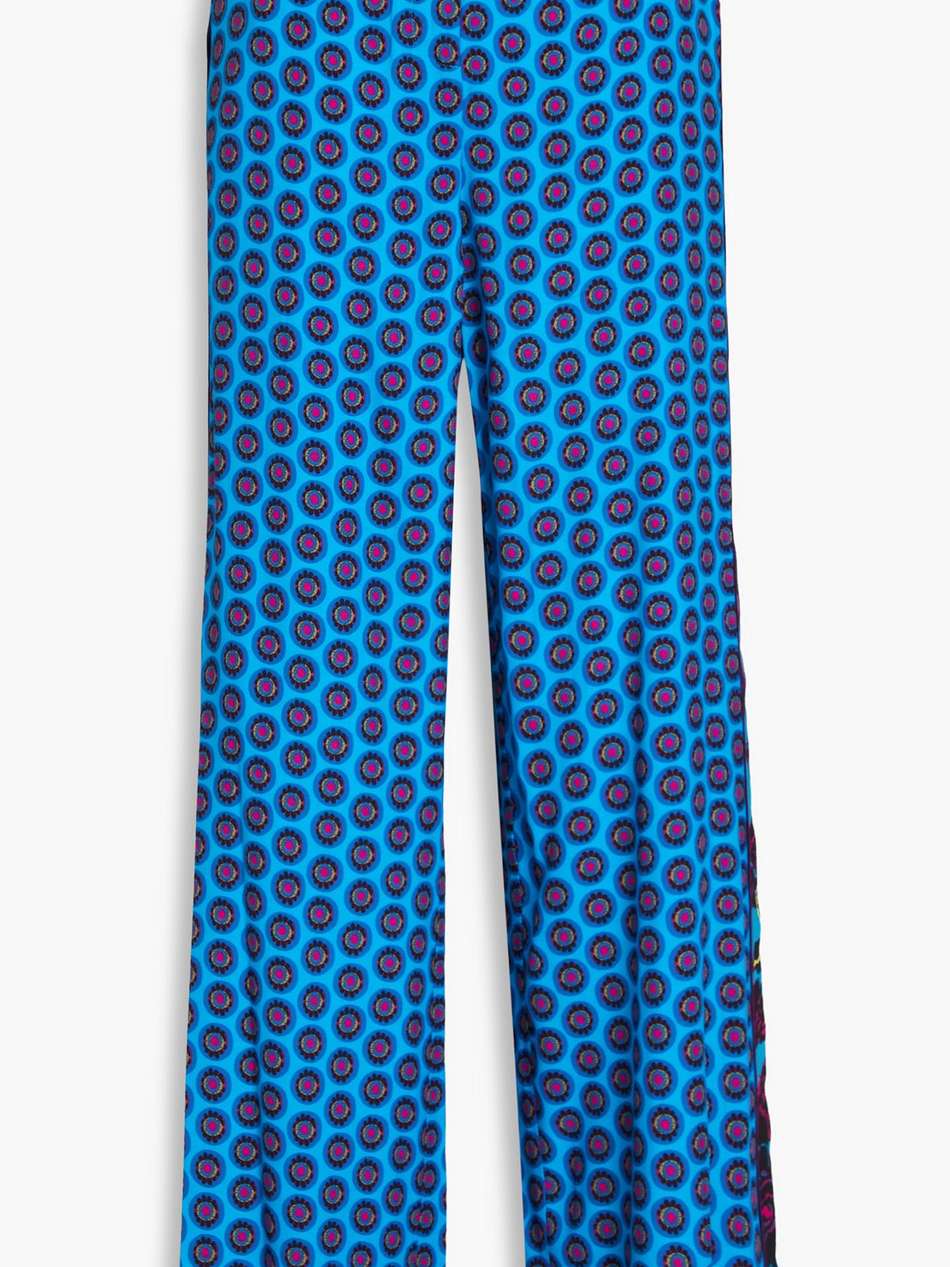 sarina printed crepe de chine wide-leg pants