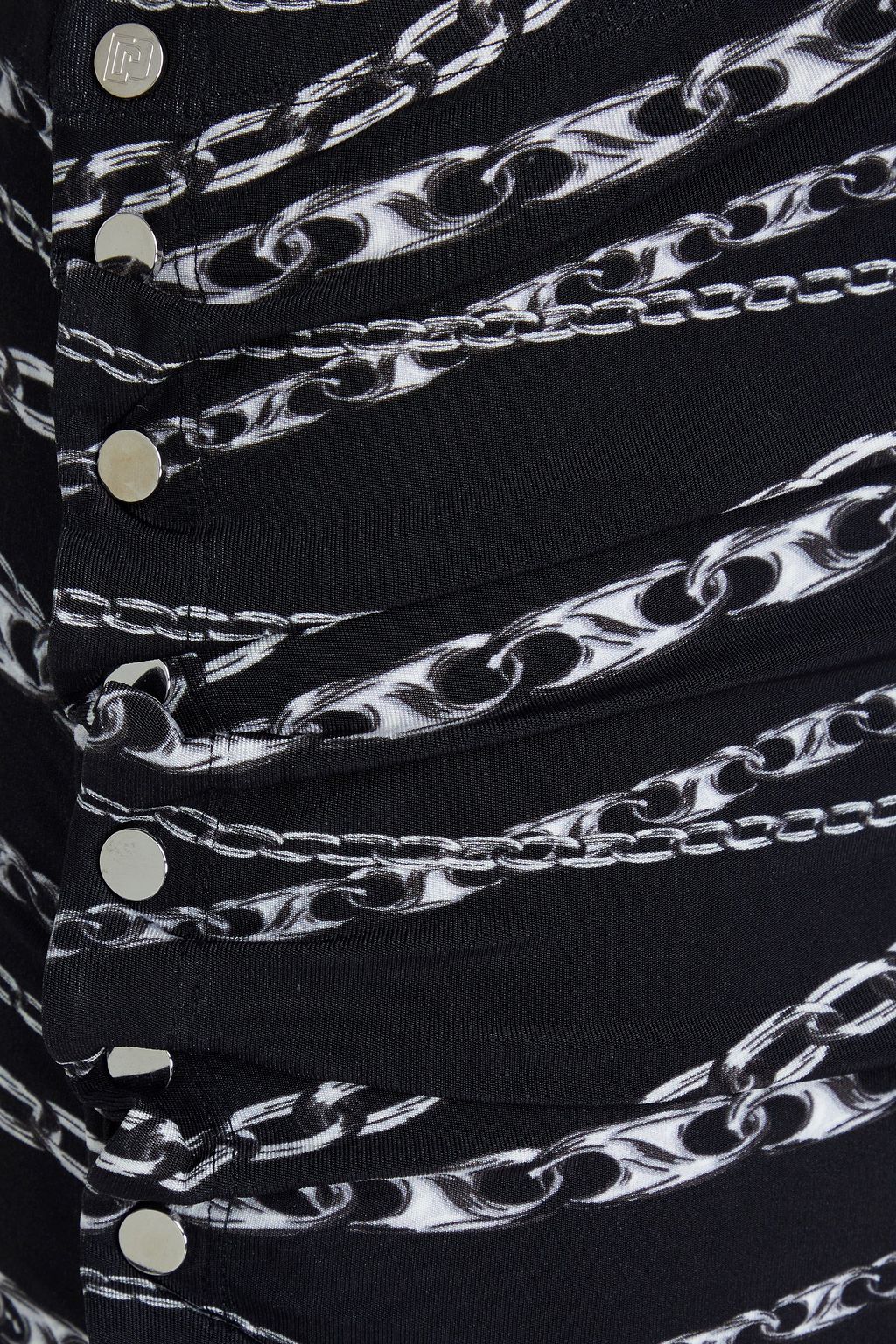 RABANNE Wrap-effect printed jersey maxi skirt