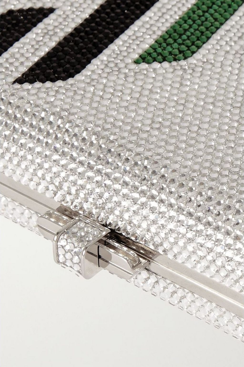 JUDITH LEIBER COUTURE Emirates crystal-embellished silver-tone clutch