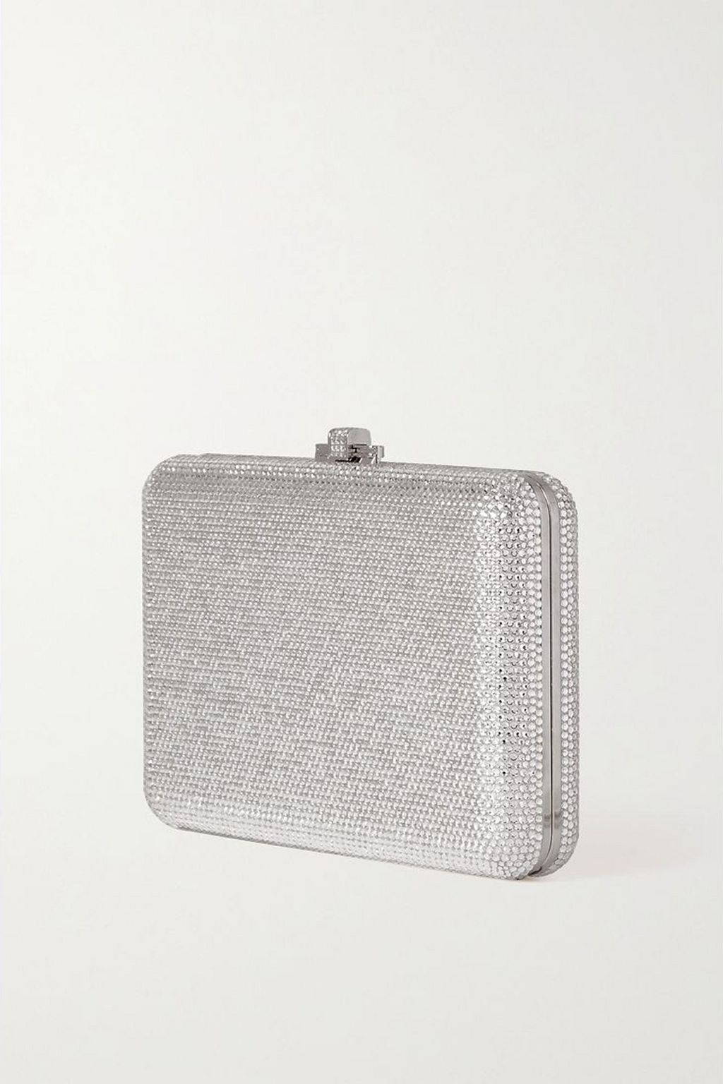 JUDITH LEIBER COUTURE Emirates crystal-embellished silver-tone clutch