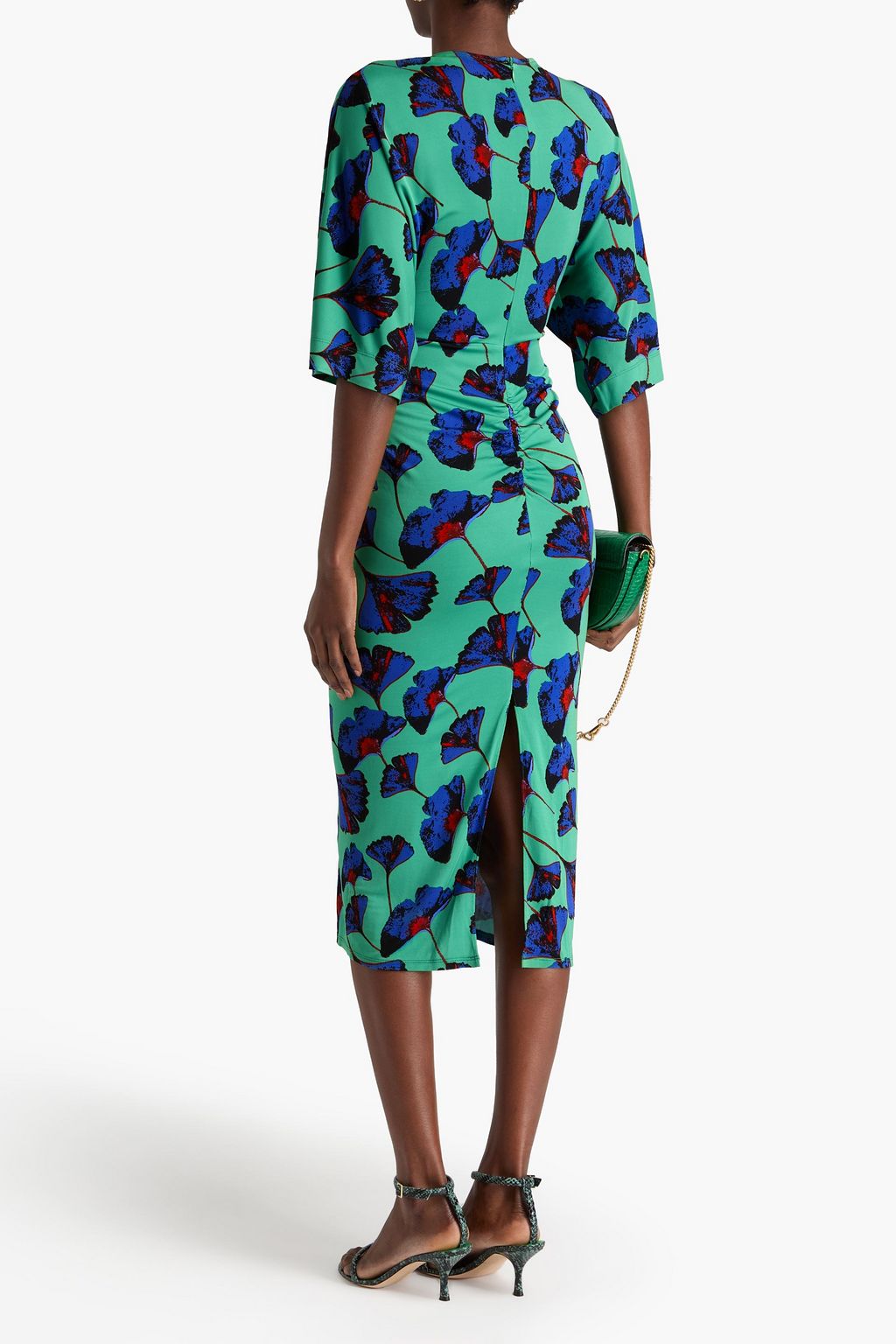 DIANE VON FURSTENBERG فستان Valerie متوسط الطول من الجيرسي مزين بطبعة الأزهار