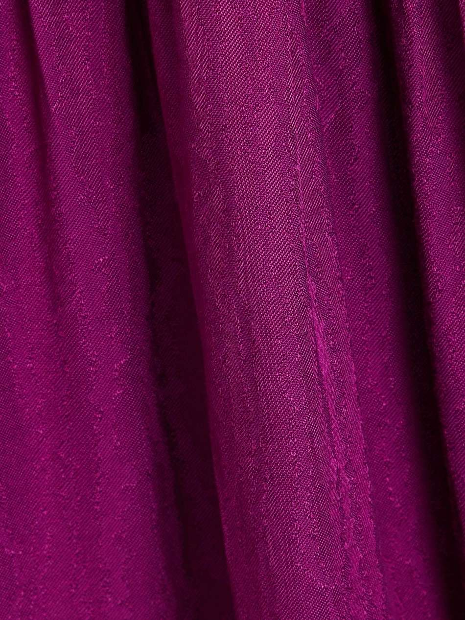 gil tiered satin-jacquard midi dress