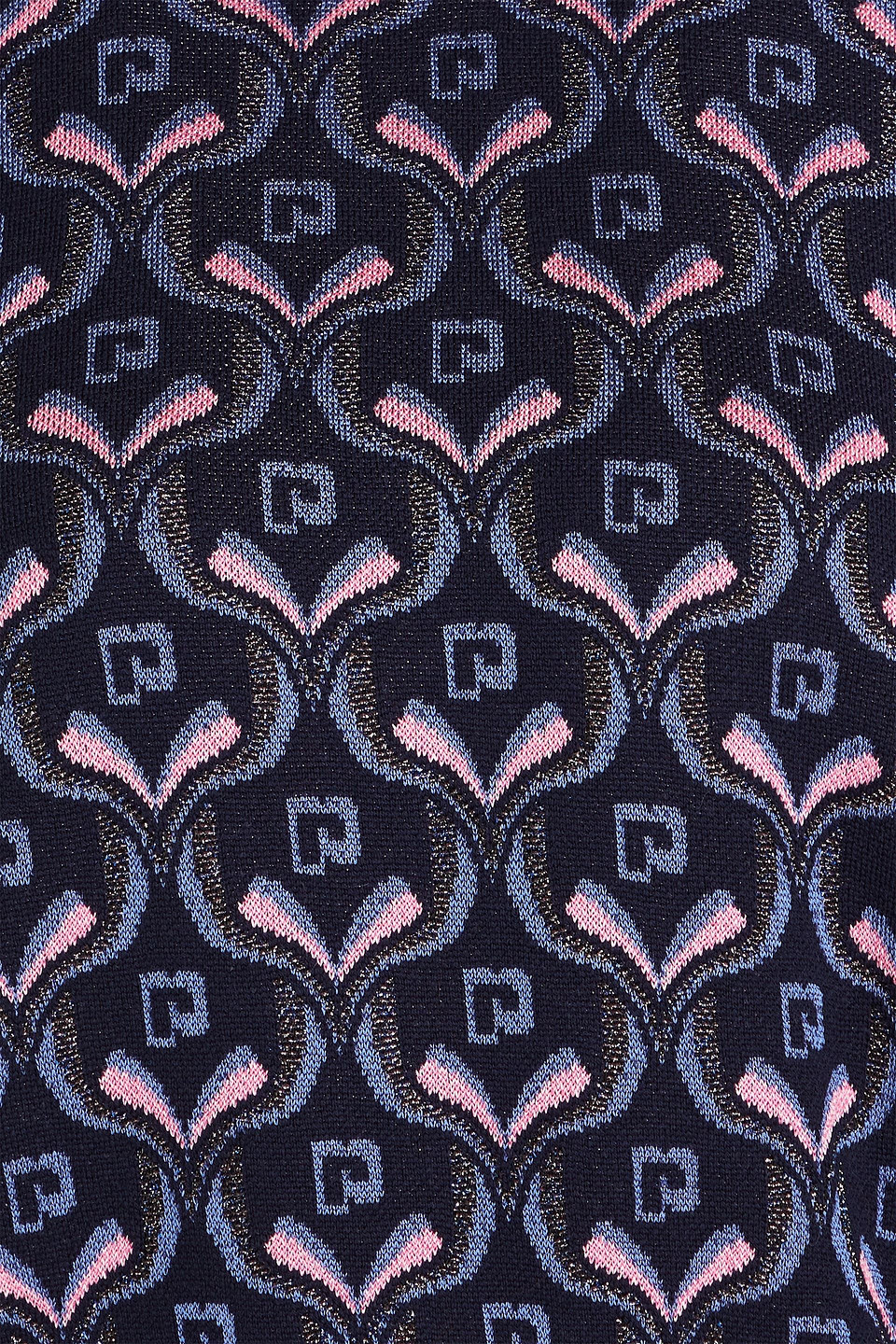 RABANNE METALLIC JACQUARD-KNIT SWEATER 