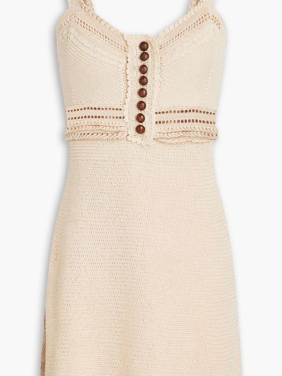 crocheted cotton mini dress