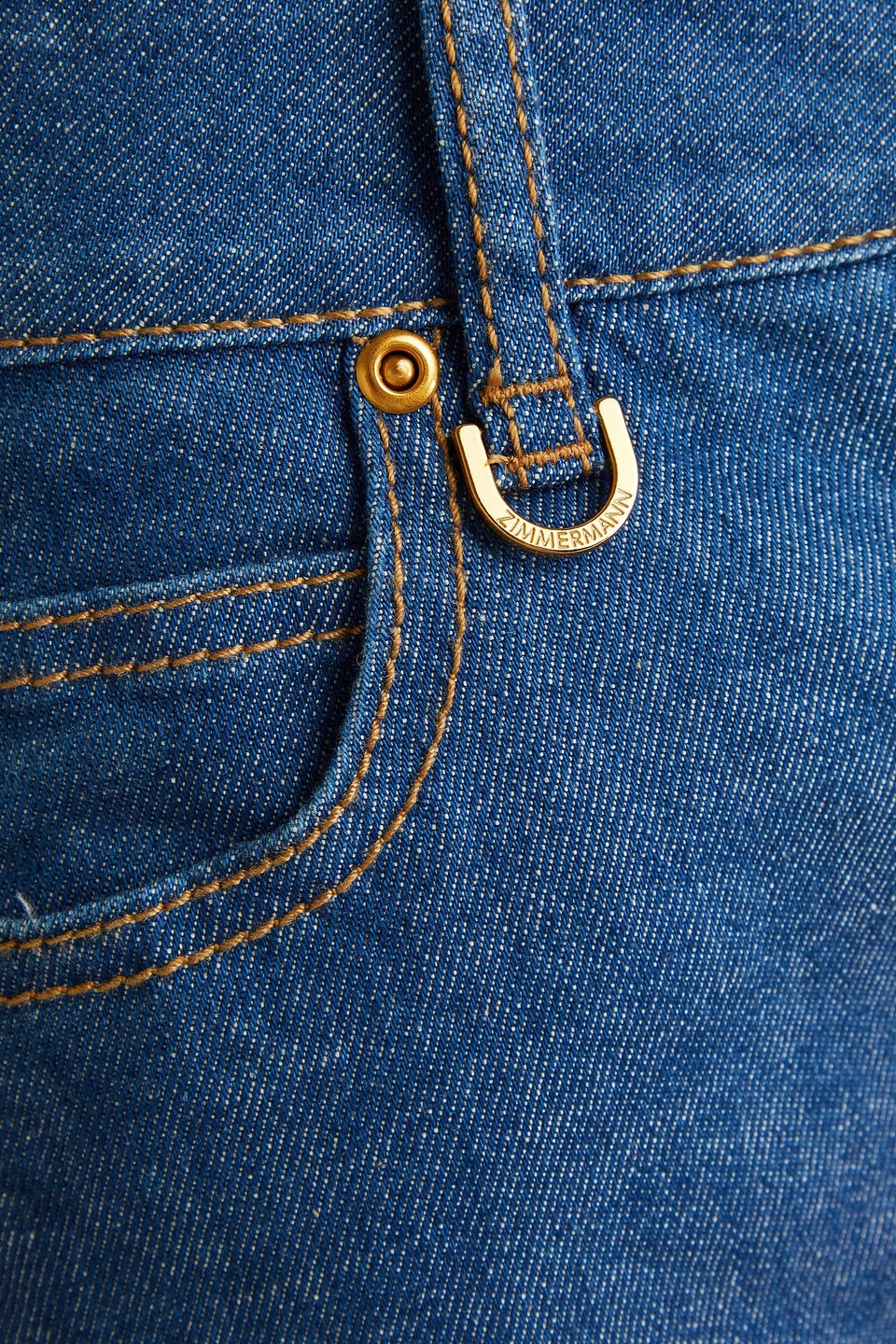 Zimmermann Matchmaker Palazzo Jeans In Mid Denim