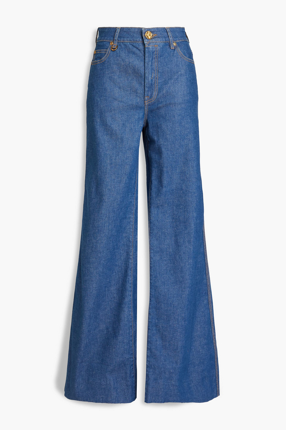 Zimmermann Matchmaker Palazzo Jeans In Mid Denim