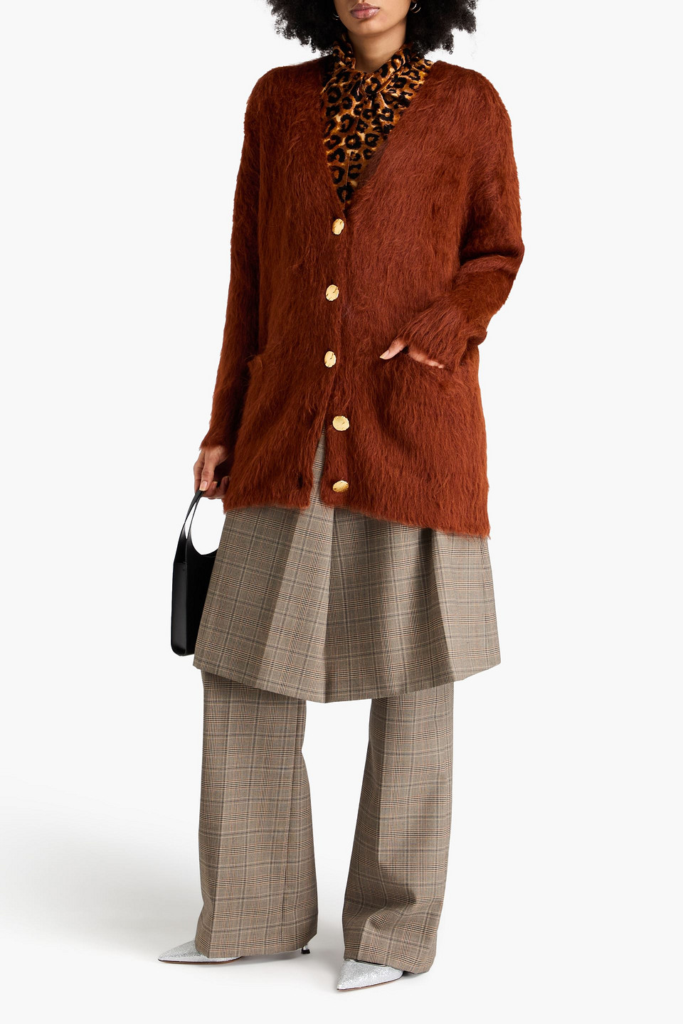 RABANNE BRUSHED KNITTED CARDIGAN