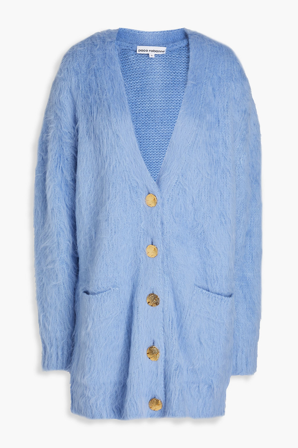 RABANNE - Brushed knitted cardigan - Blue - M