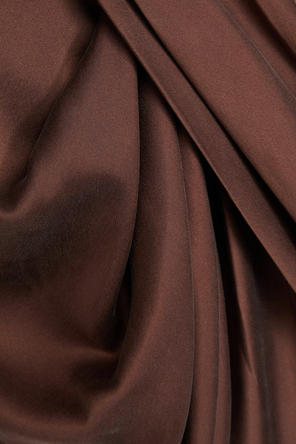 ZIMMERMANN DRAPED SILK-BLEND SATIN MINI DRESS 