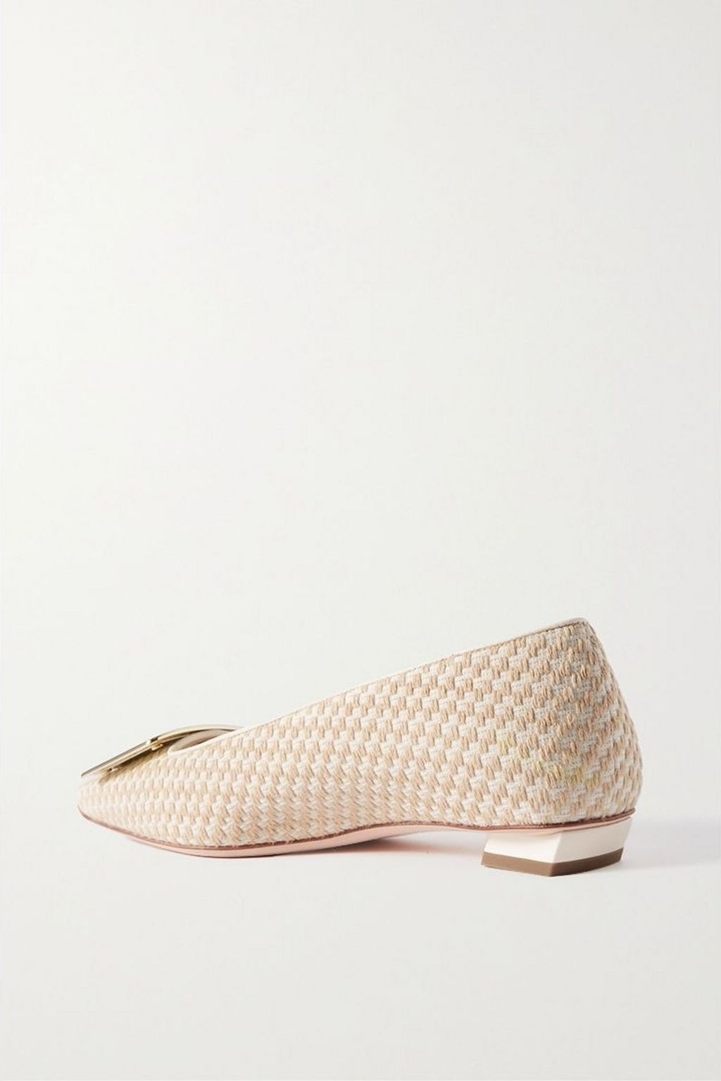 ROGER VIVIER Belle Vivier embellished canvas ballet flats