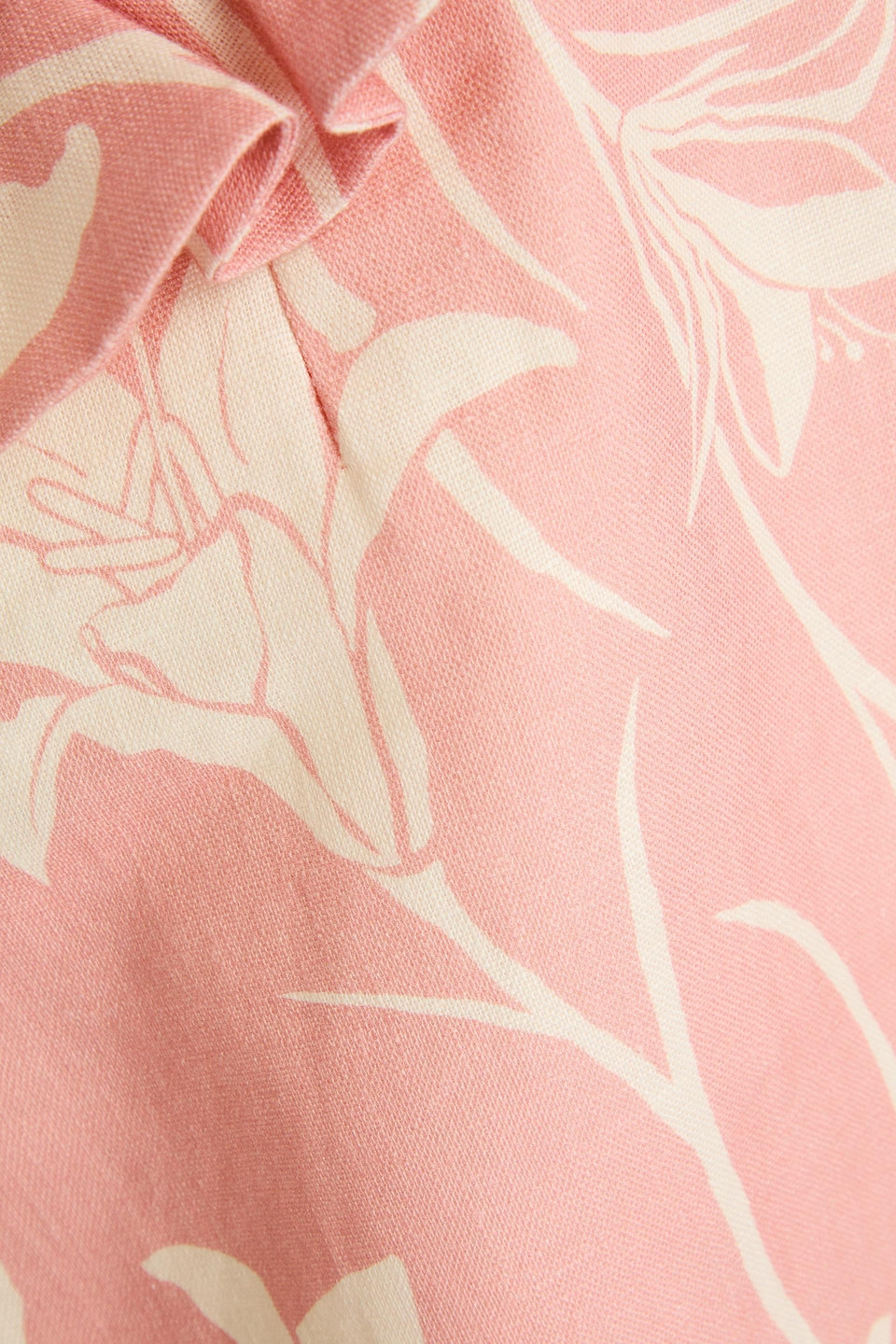 Zimmermann Acadian Floral-print Mini Dress In Baby Pink