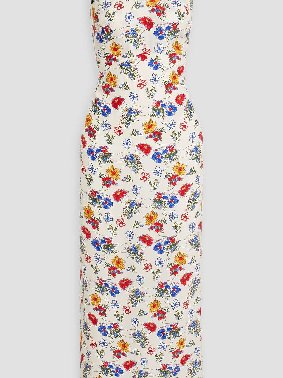 max floral-print silk-satin maxi dress