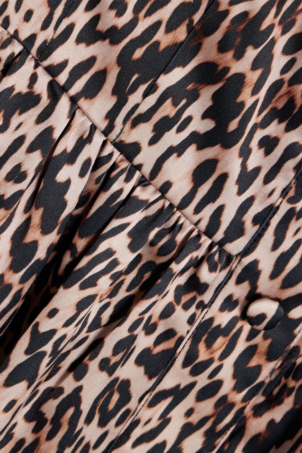 HVN Laura leopard-print satin midi dress