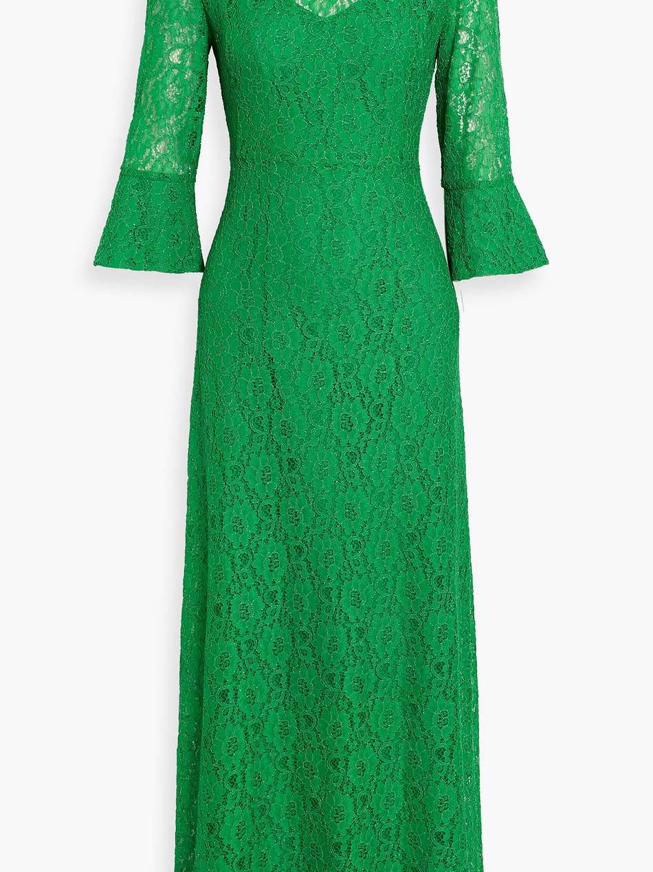 ashley metallic corded lace maxi dress