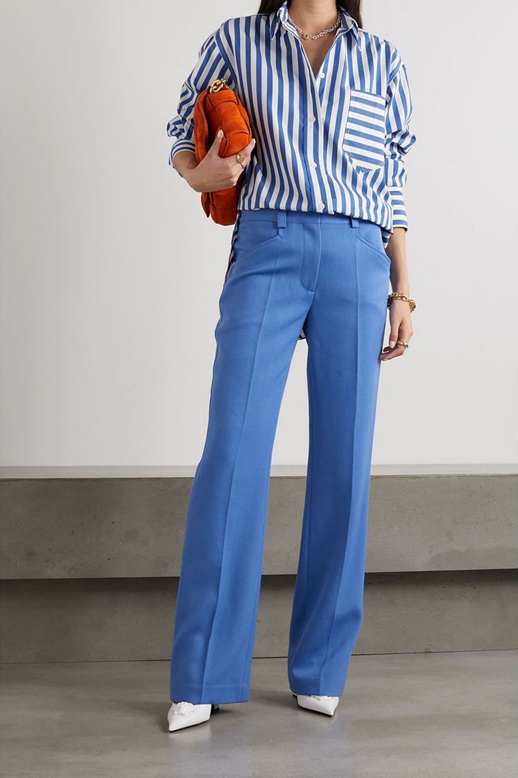 VICTORIA BECKHAM Striped cotton shirt