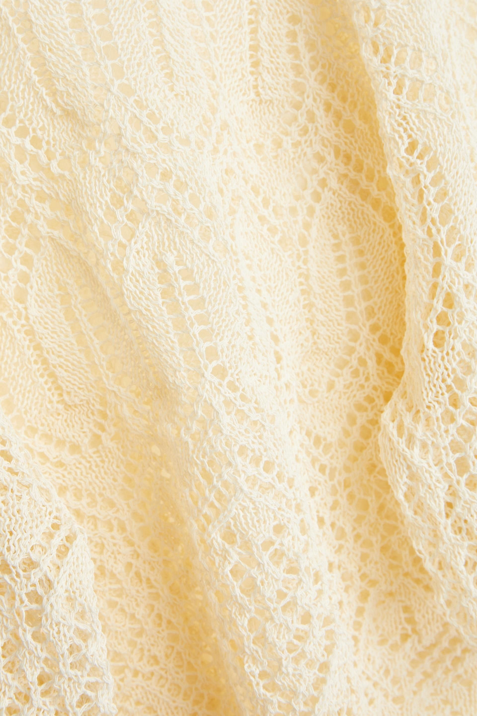 Zimmermann Crochet-knit T-shirt In Elfenbein