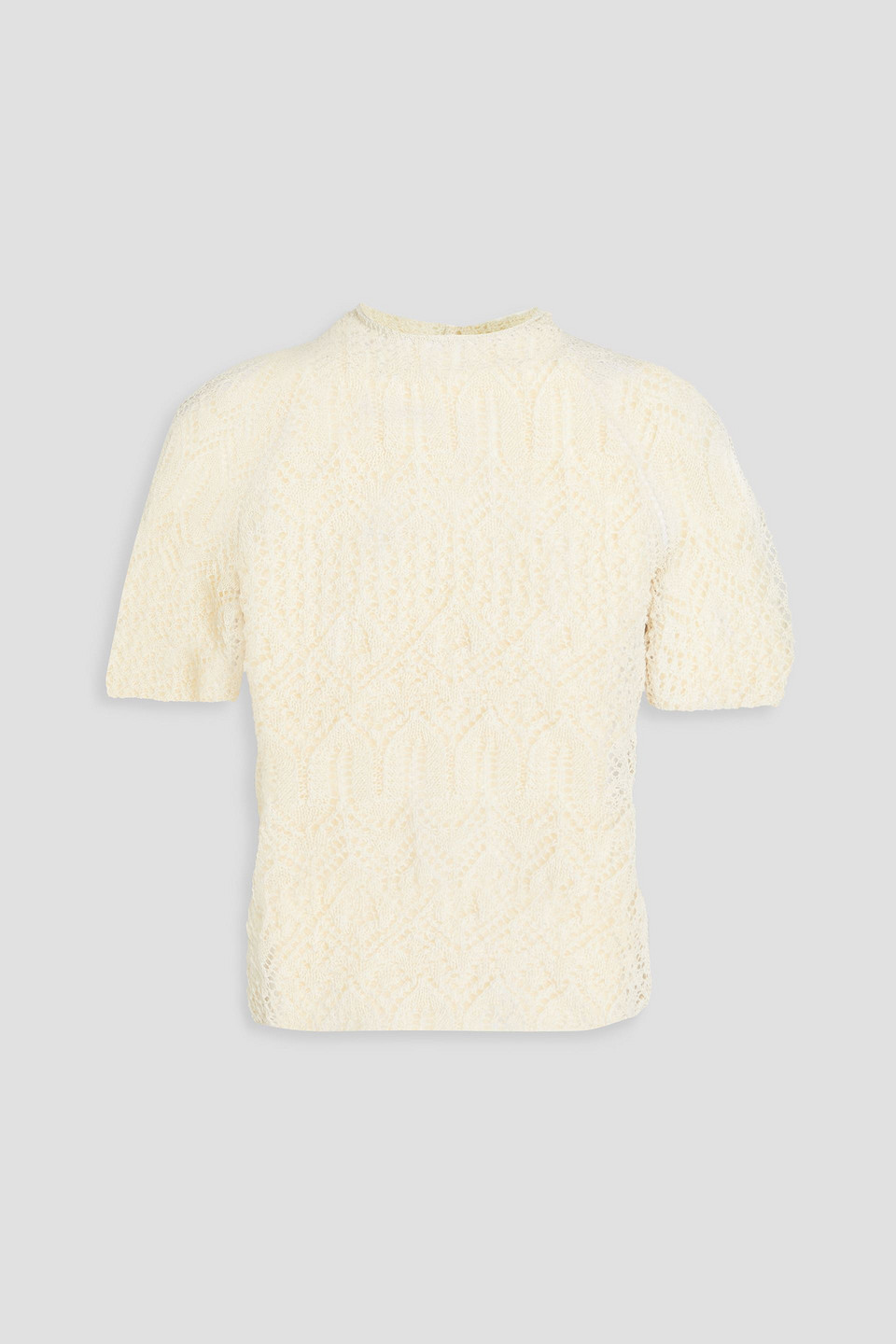 Zimmermann Crochet-knit T-shirt In White