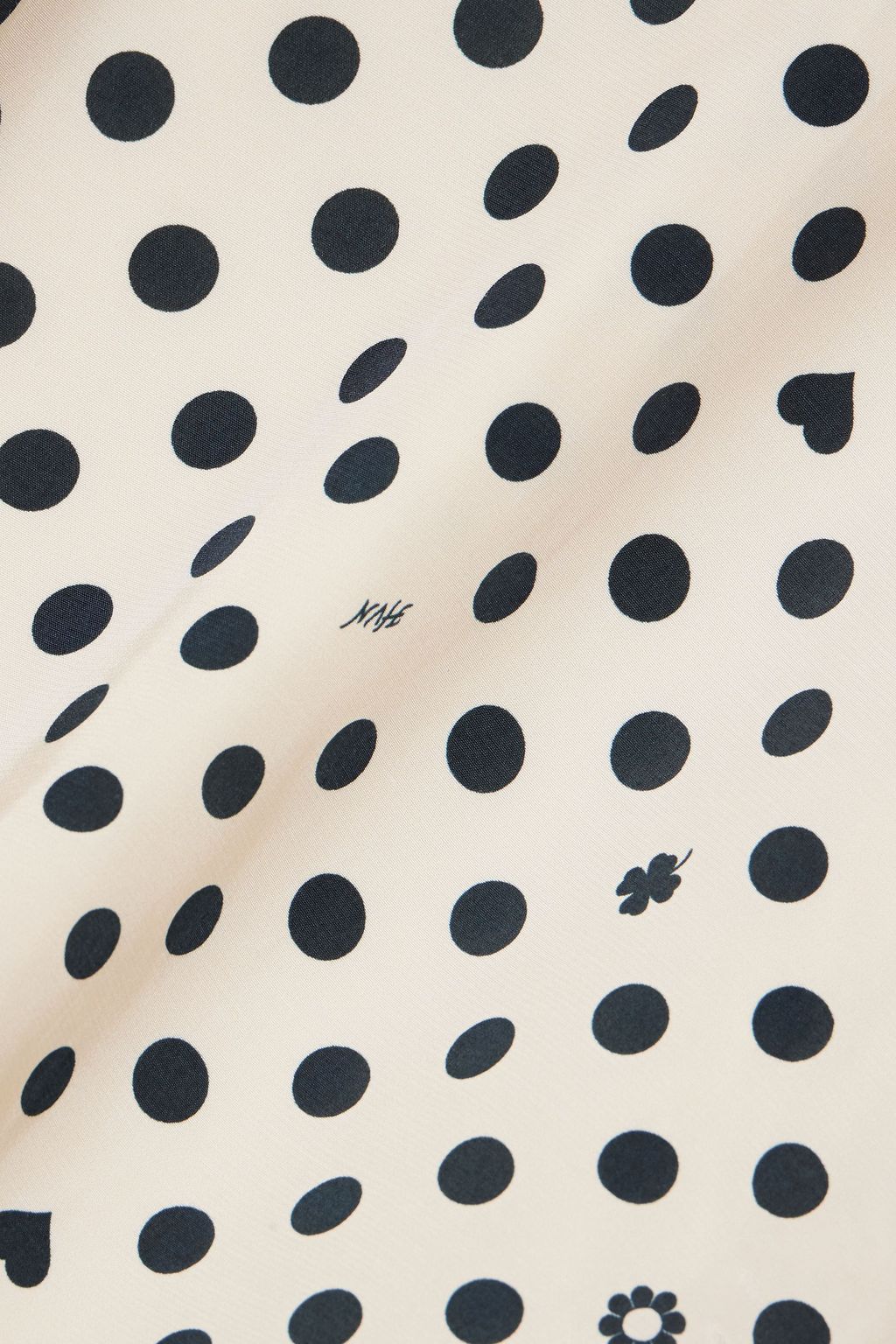 HVN Matilda bow-detailed polka-dot chiffon mini dress