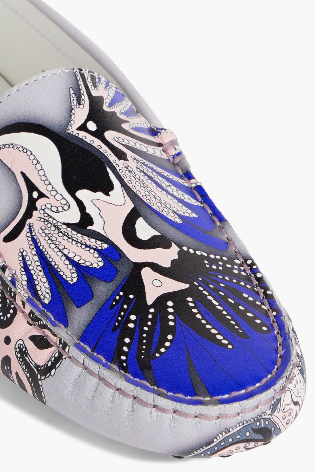 TOD'S Gommino printed leather loafers