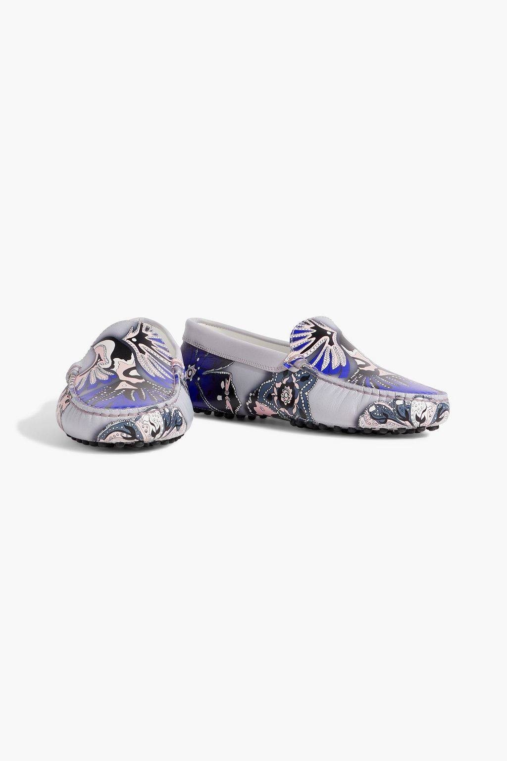TOD'S Gommino printed leather loafers