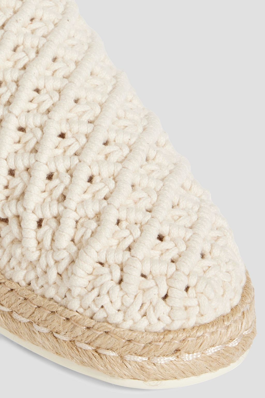 TOD'S Crochet and leather collapsible-heel espadrilles