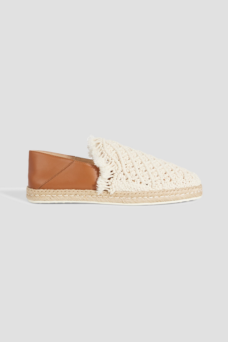 Tod's Crochet And Leather Collapsible-heel Espadrilles