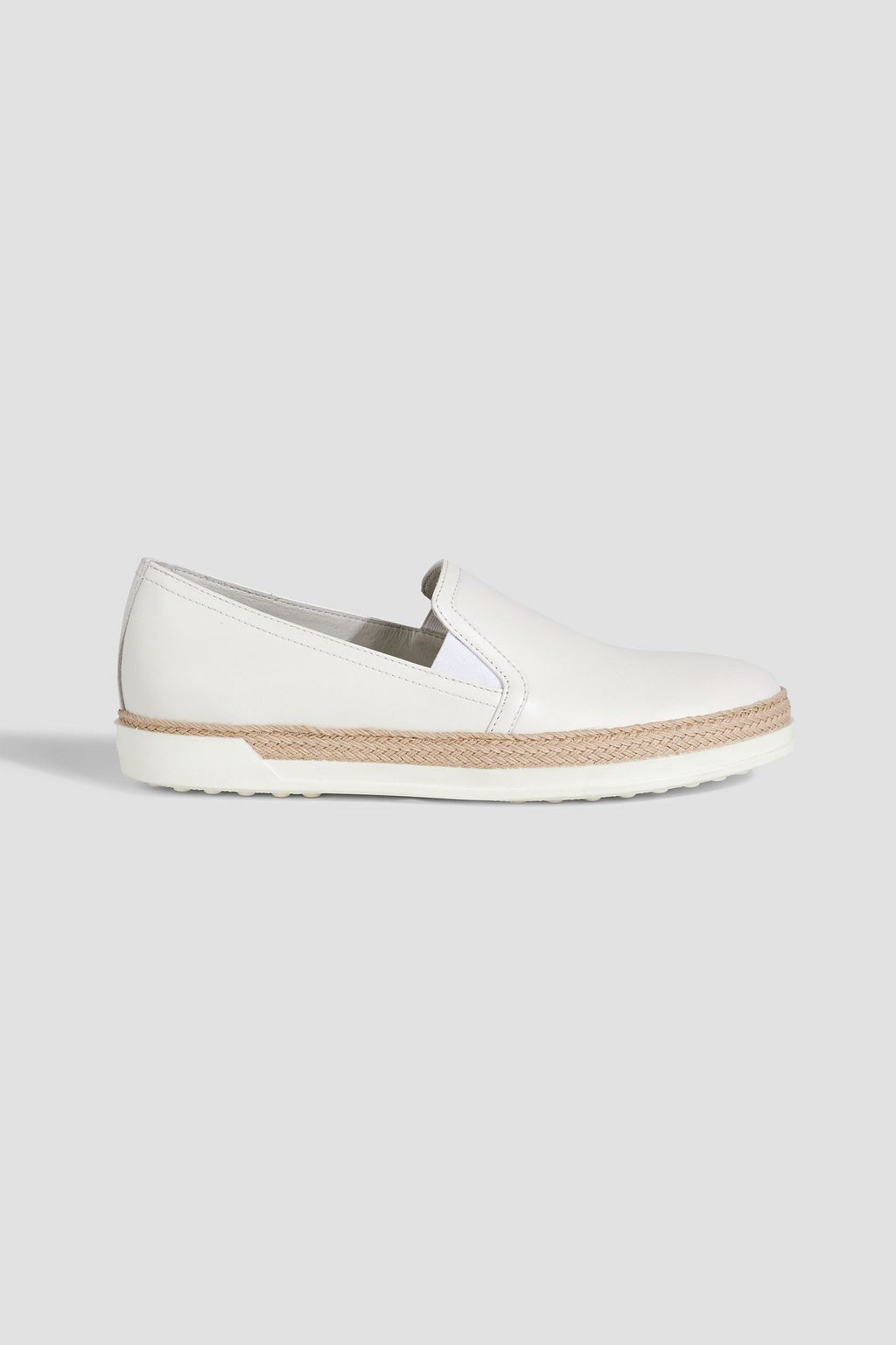 Leather slip on sneakers white One Size