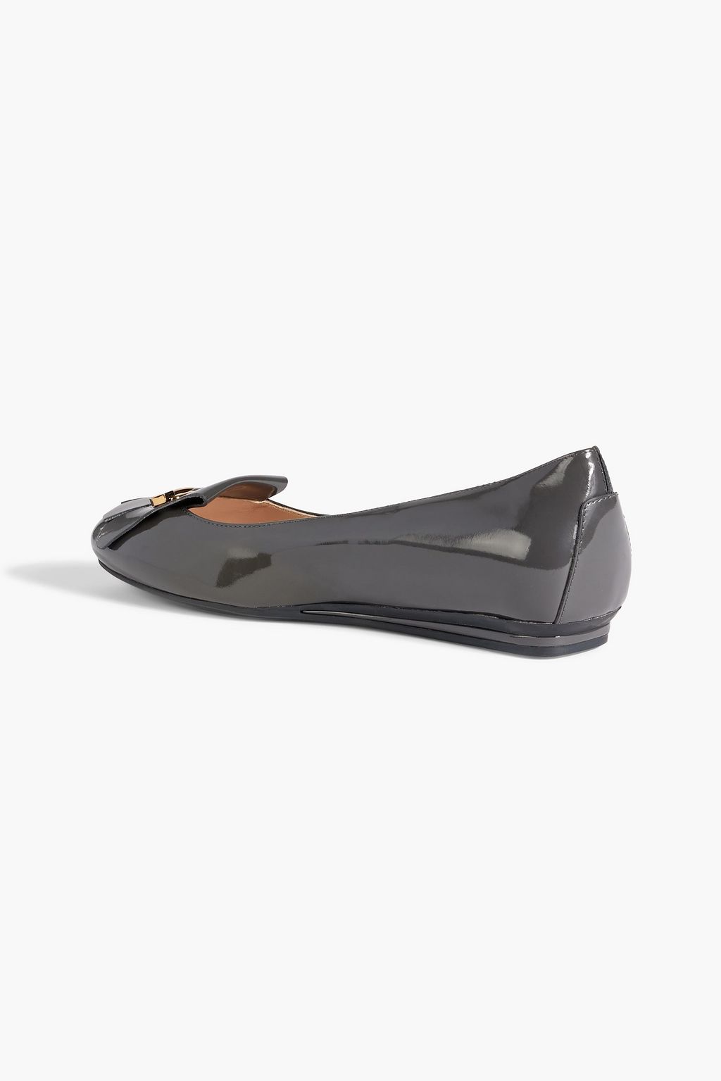 TOD'S Embellished patent-leather ballet flats