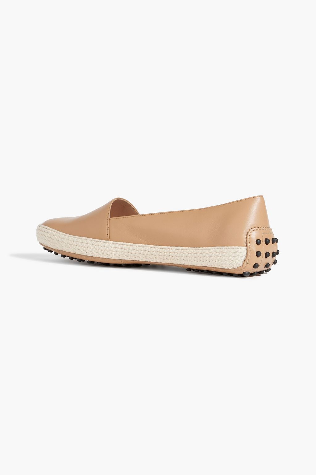 TOD'S Gommino jute-trimmed leather loafers
