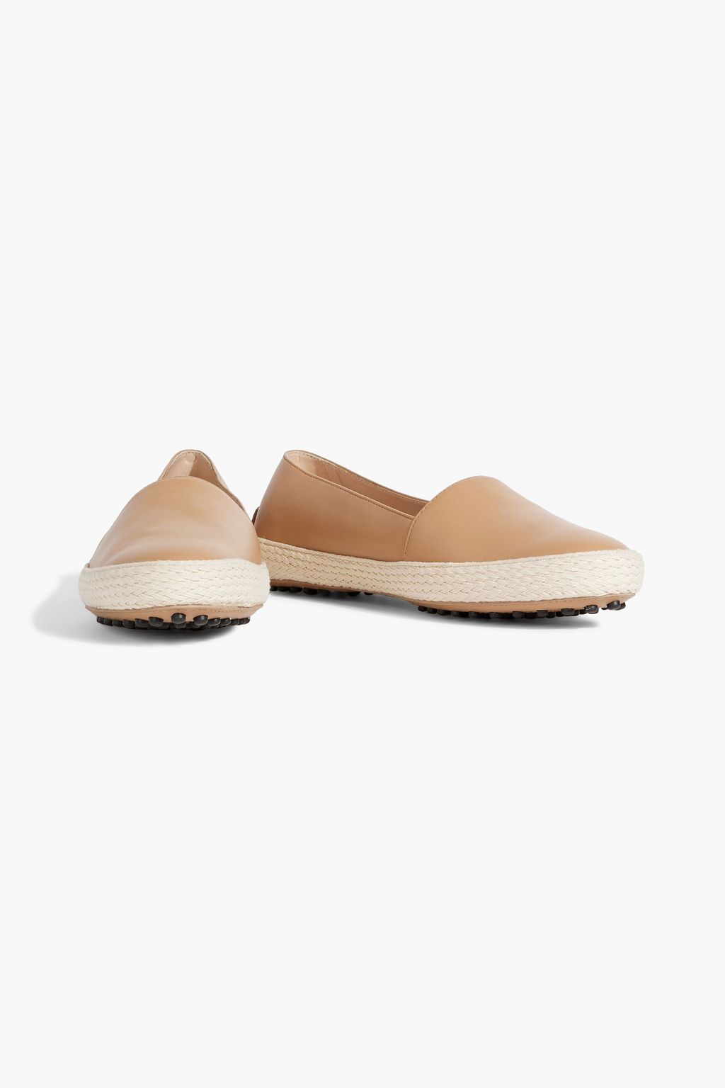 TOD'S Gommino jute-trimmed leather loafers