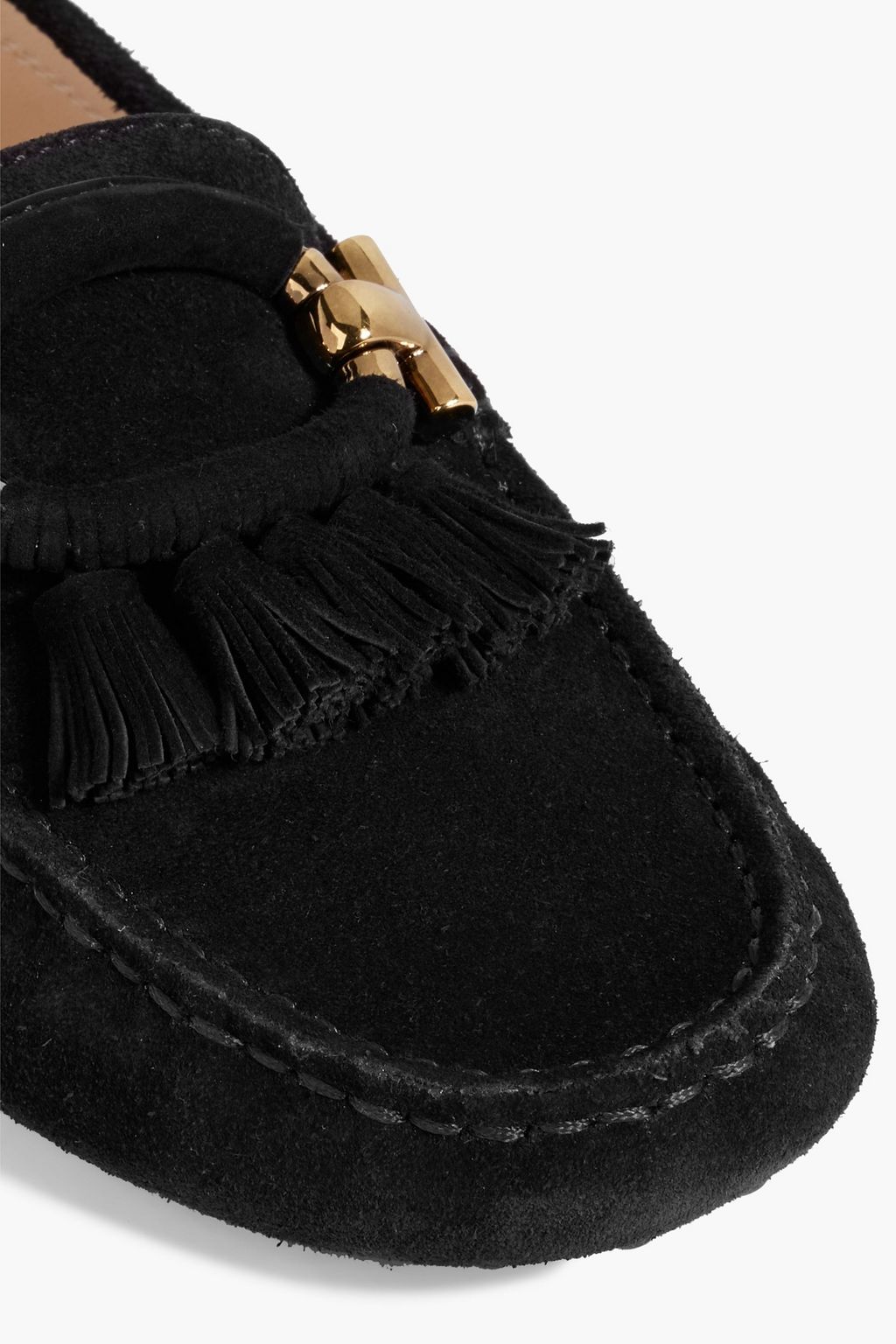 TOD'S Gommino embellished suede loafers
