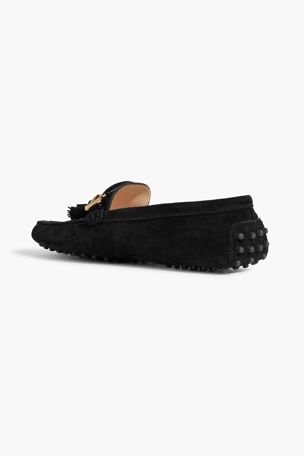 TOD'S Gommino embellished suede loafers