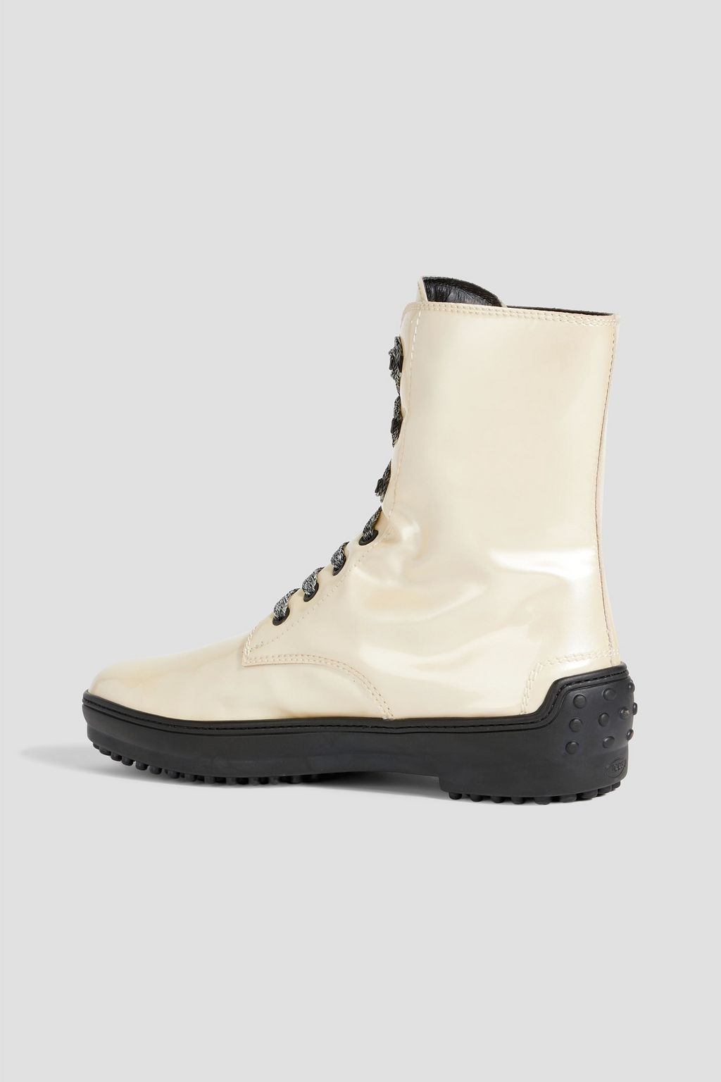 TOD'S Lace-up vinyl ankle boots