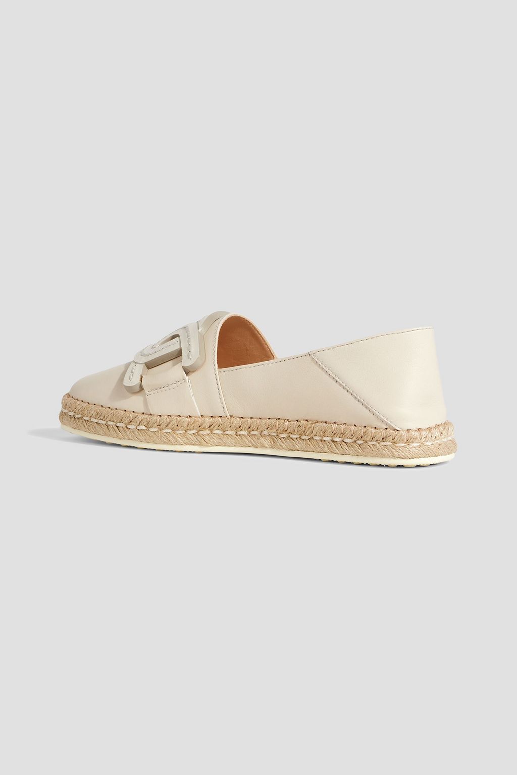 TOD'S レザー 折りたたみヒール エスパドリーユ アップリケ付き