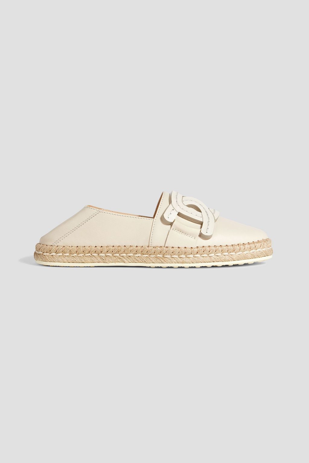 TOD'S レザー 折りたたみヒール エスパドリーユ アップリケ付き